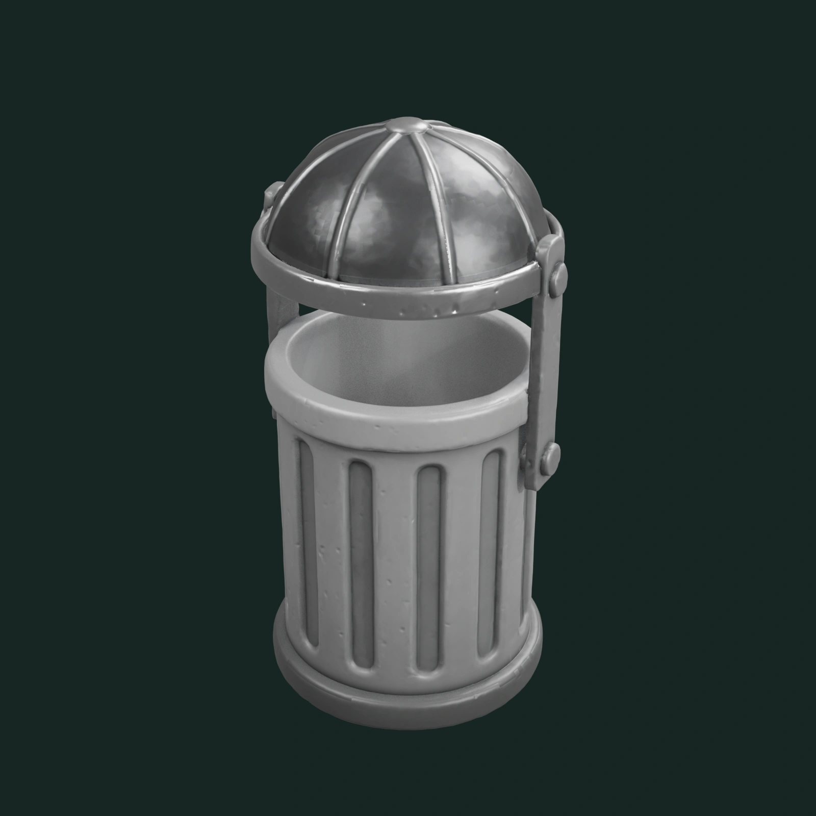Covered Outdoor Waste Bin