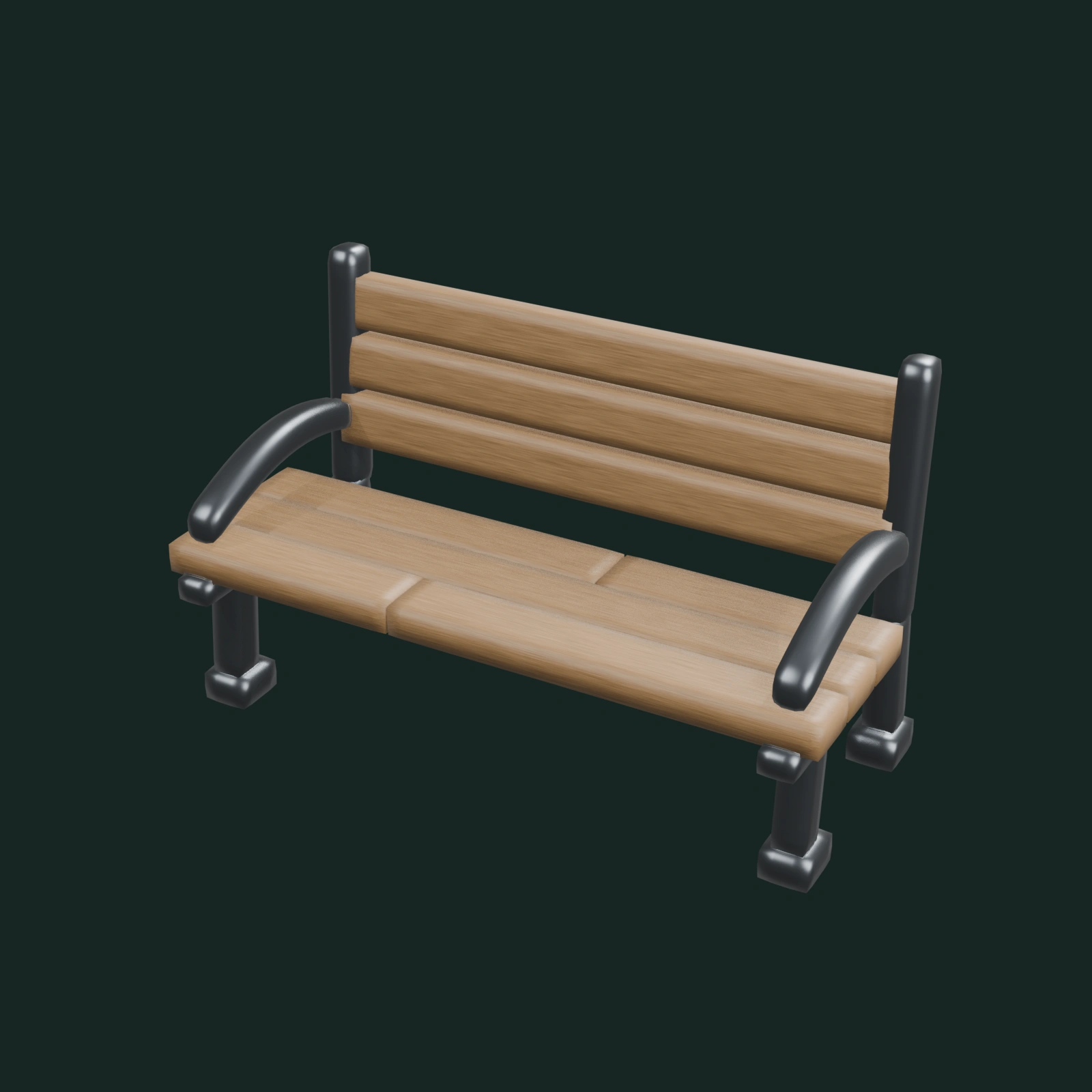 Park Bench — render textured