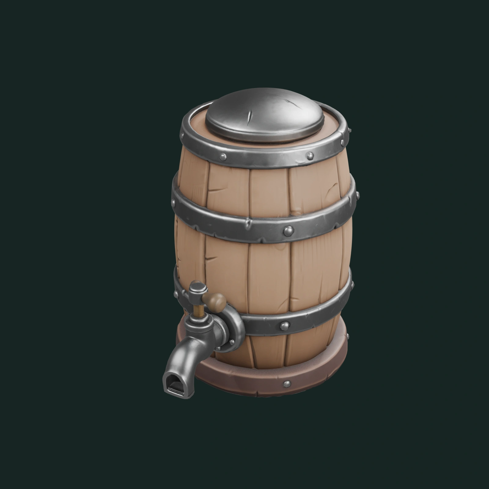 Rainwater Barrel — render textured