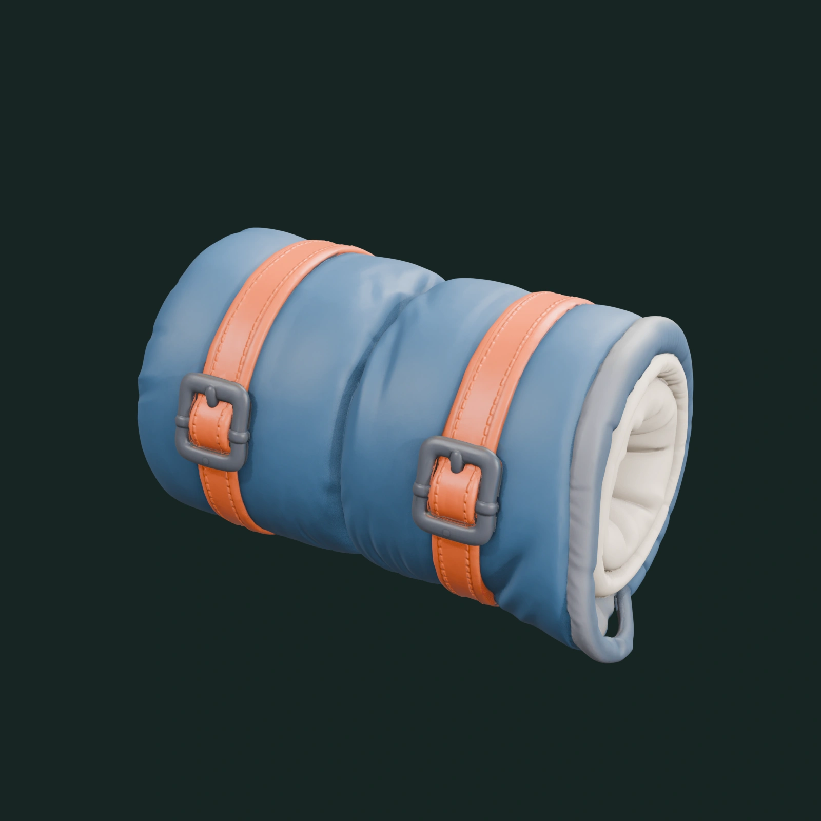 Rolled Sleeping Bag — render textured