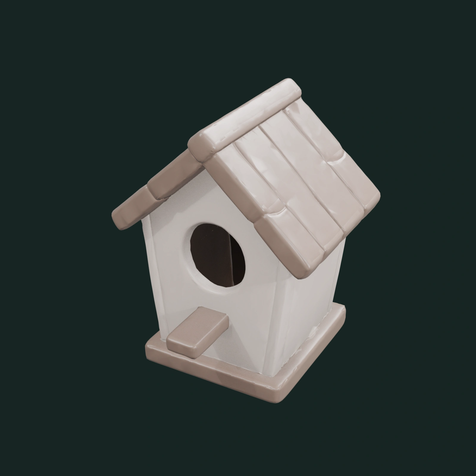 Wooden Birdhouse — render textured
